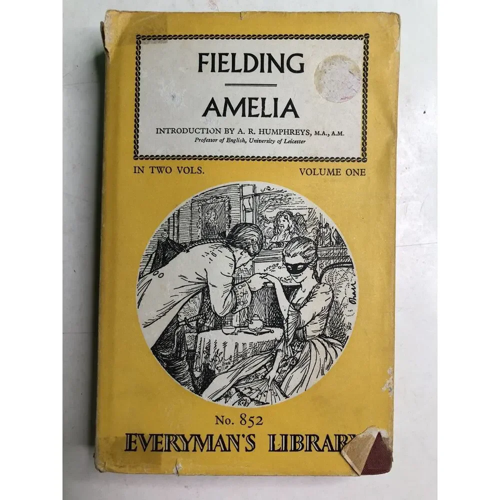 Amelia by Henry Fielding Volume 1 & 2 HC DJ 1966 Everyman's Library 852, 853